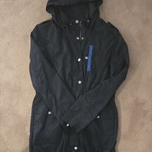DKNY Black Utility Jacket with Hood